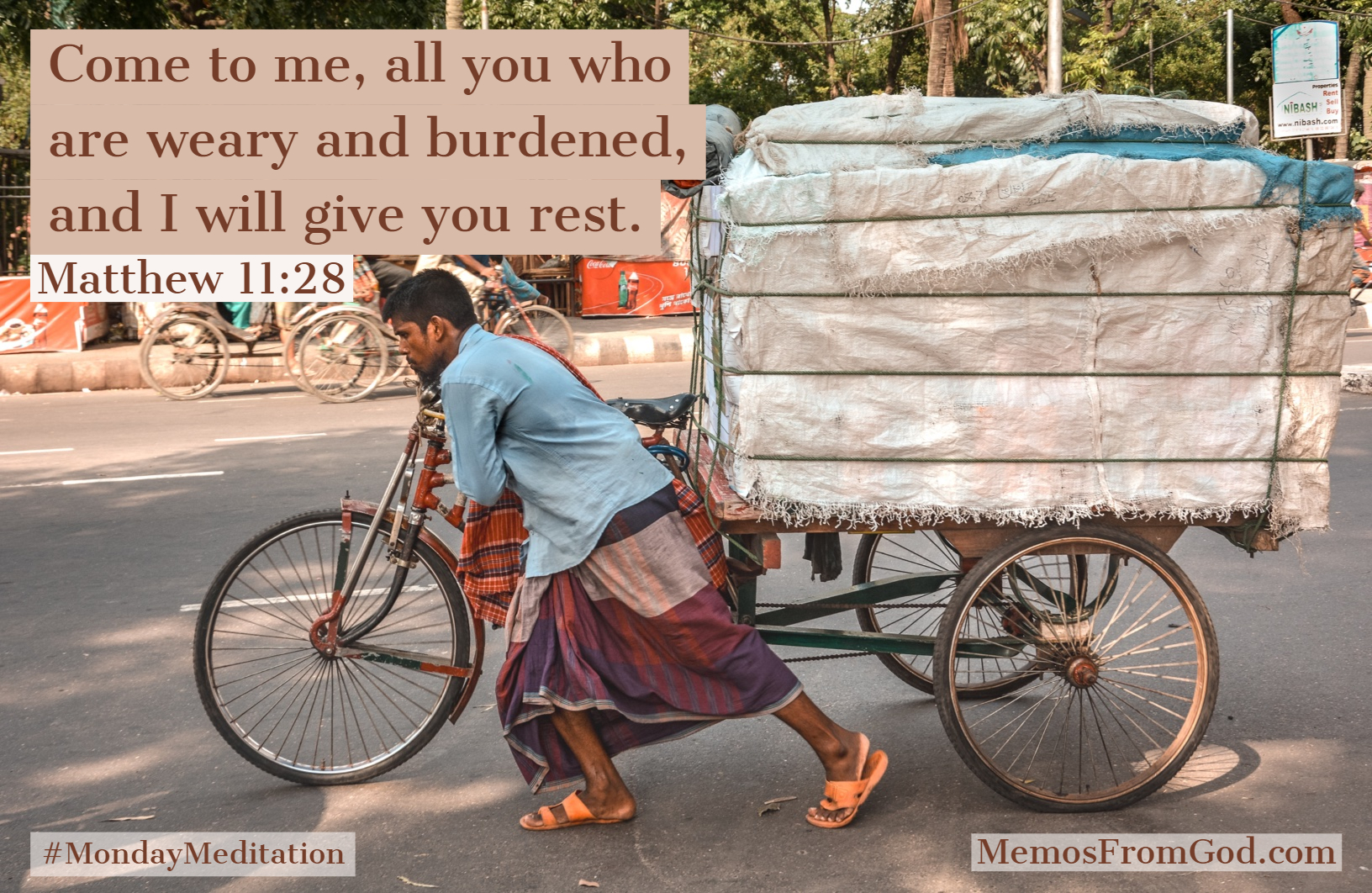 Come to me, all you who are weary and burdened, and I will give you rest. Matthew 11:28